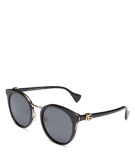 gucci round frame injected sunglasses|gucci 55mm round sunglasses.